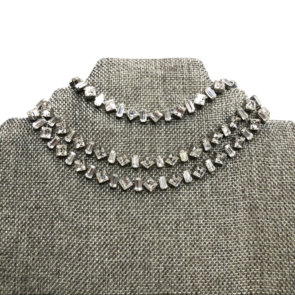 14” Crystal Triple tiered Choker